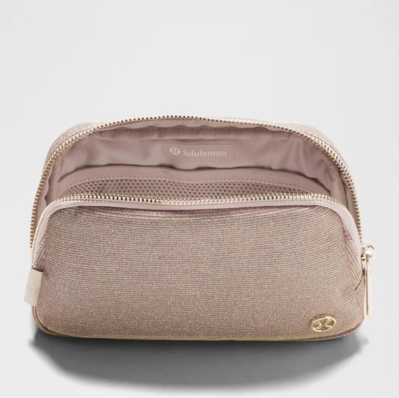 *NWT* LULULEMON Glitter Pink Everywhere Belt Bag & Clippable Card Pouch Set - Picture 7 of 13